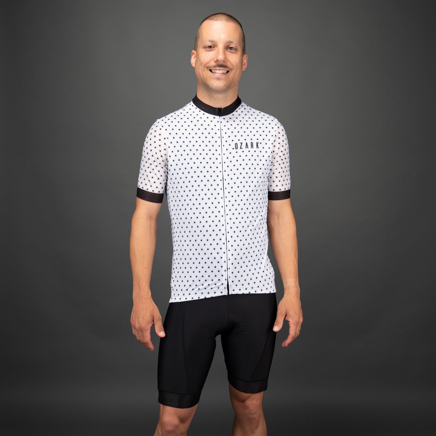 トップス dot jersey Men's Jersey - White Polka Dot – Ozark Cycling Apparel